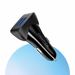 CC-15 Dual USB Car Charger with Type C Cable