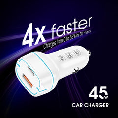 CC-24 Dual USB 45W PDQC Car Charger