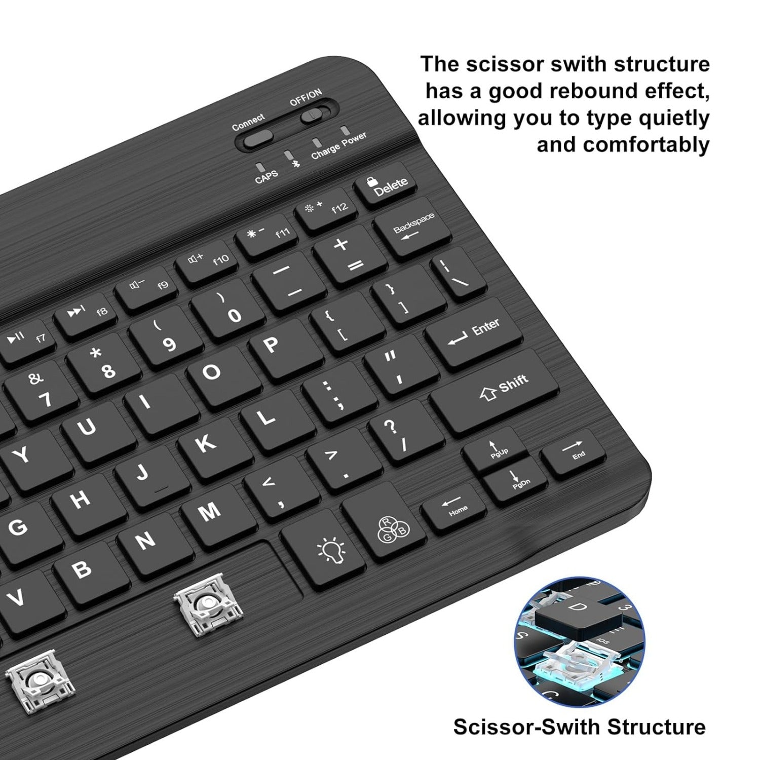 Candytech Bluetooth Keyboard For Tablet & Mobiles (Compatible with Windows, Android, ios)