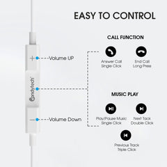 HF24 Type C Wired Earphones With Mic & Volume Controls