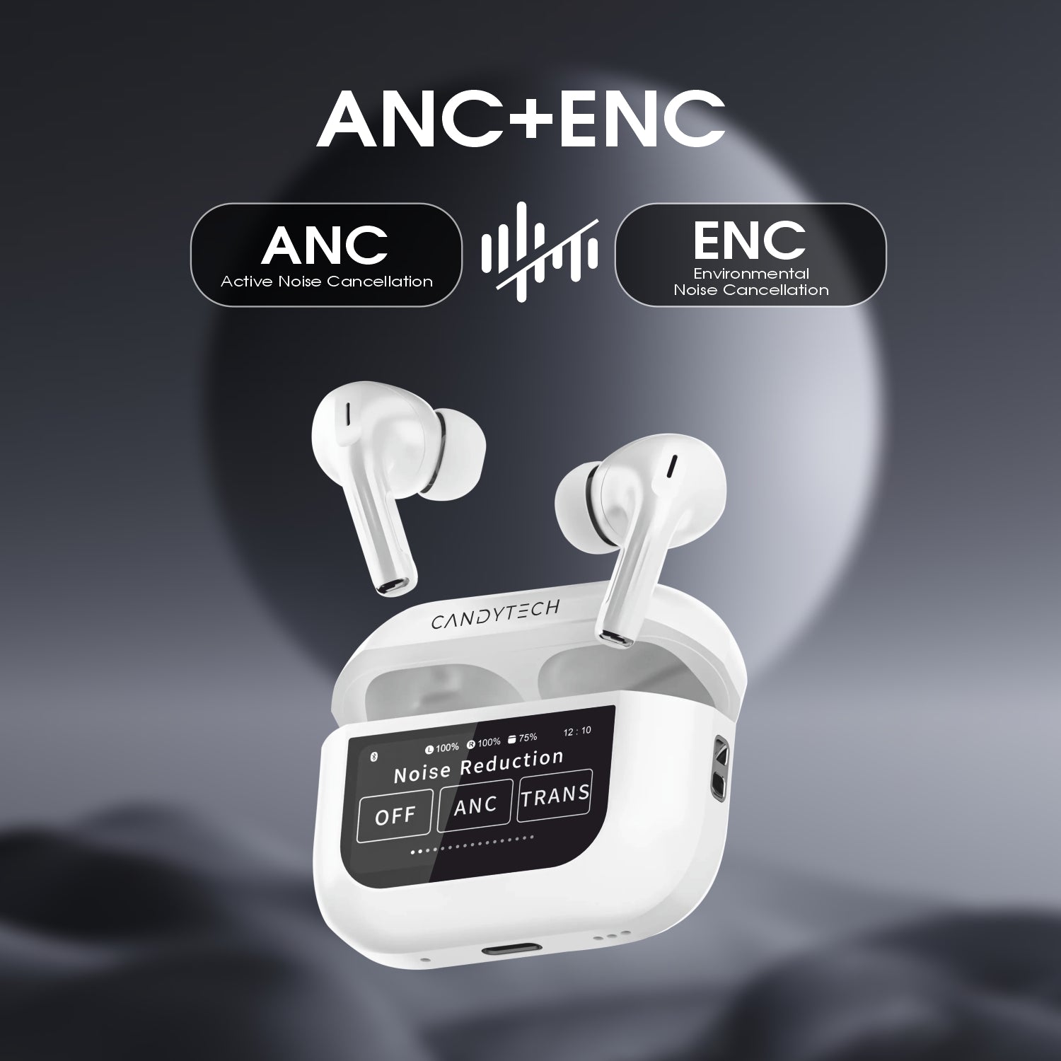 Candytech Airspace TouchscreenTWS Bluetooth Earbuds