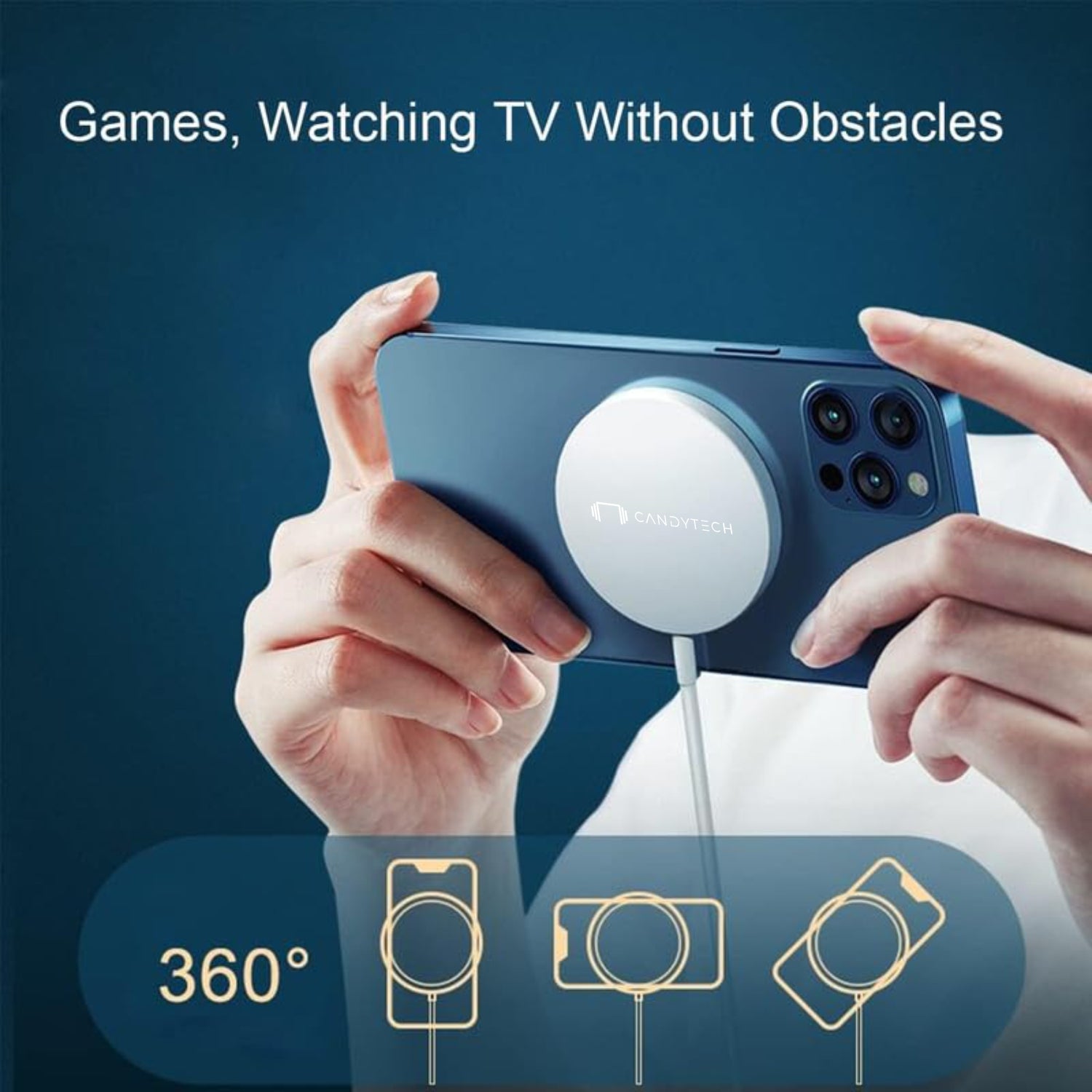 Candytech 15W Magnetic Wireless Charger (Android Ios Support