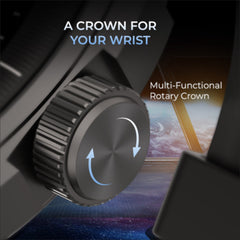 Candytech Twist Pro Round Smart Watch 1.52″ Amoled Display with Bluetooth Calling, Dual Button, Voice Assistance, SPO₂ & Heart Rate Monitor, 120+ Sports Modes, Smartwatch for Men & Women - Black