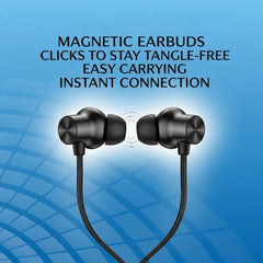 Candytech Bravo Pro, 68H Battery, Fast Charge, IPX7, Dual Pair,Low Latency,Magnetic Buds, in Ear Bluetooth Neckband, Wireless with Mic Earphones (Black)